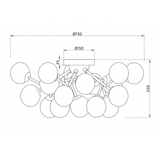 Потолочная люстра Maytoni Dallas MOD545PL-20G