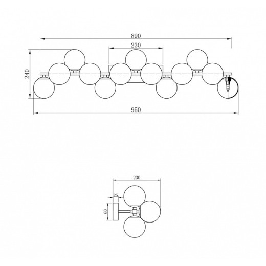 Светильник на штанге Maytoni Dallas MOD547WL-13CH