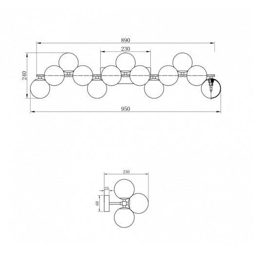 Светильник на штанге Maytoni Dallas MOD547WL-13G