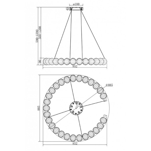 Подвесной светильник Maytoni Amulet MOD555PL-L30CH4K