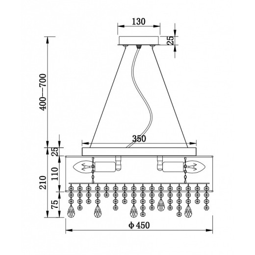 Подвесной светильник Maytoni Manfred MOD600PL-06W