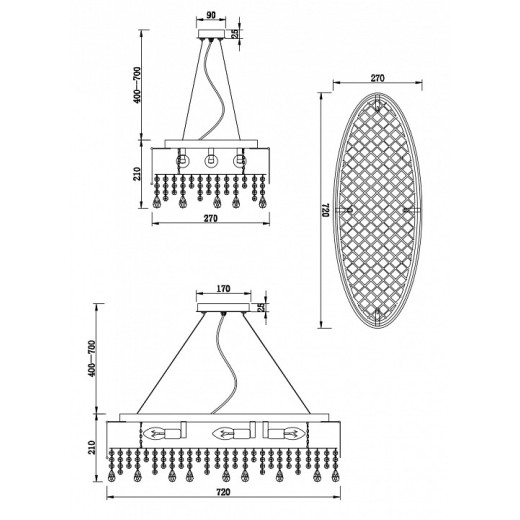 Подвесной светильник Maytoni Manfred MOD600PL-09W
