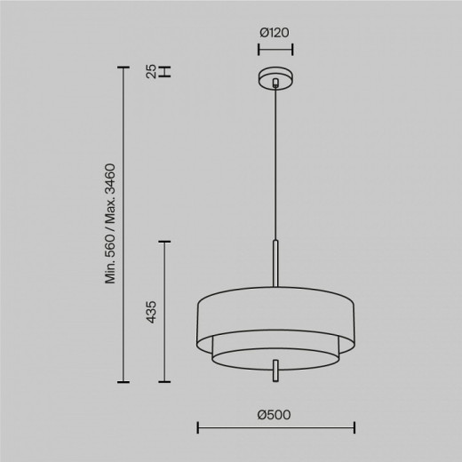 Подвесной светильник Maytoni Bergamo MOD613PL-05GR1