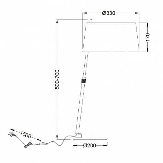 Настольная лампа декоративная Maytoni Bergamo MOD613TL-01B