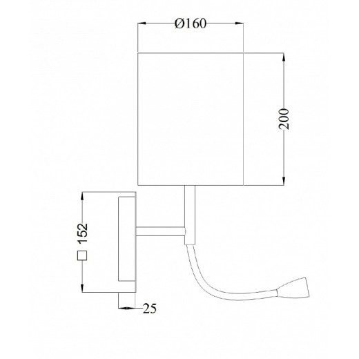 Бра с подсветкой Maytoni Bergamo MOD617WL-01CH