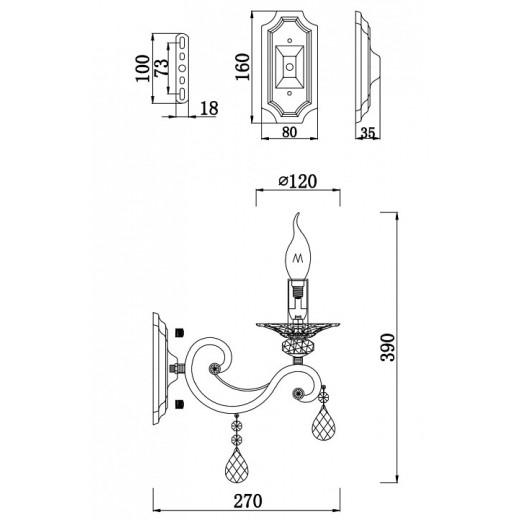 Бра Maytoni Grace RC247-WL-01-R