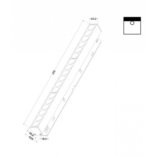 Встраиваемый светильник Maytoni Points TR031-2-18W3K-B