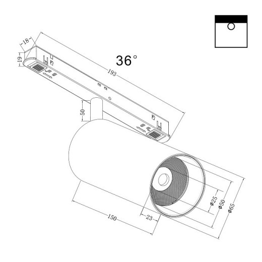 Светильник на штанге Maytoni Focus LED TR032-4-20W3K-M-DS-B