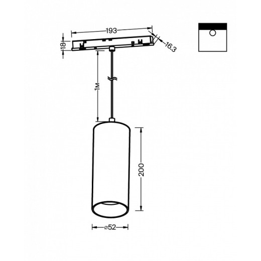 Подвесной светильник Maytoni Focus LED TR041-2-12W3K-B