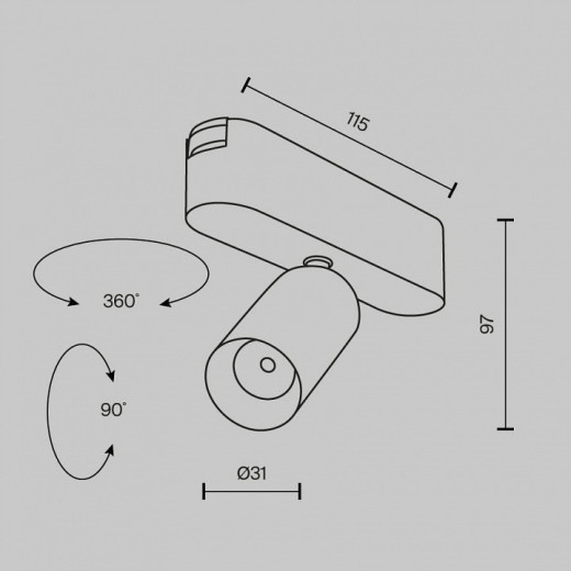 Светильник на штанге Maytoni Focus LED TR103-1-5W4K-M-W