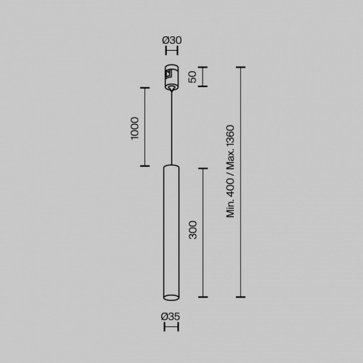 Подвесной светильник Maytoni Focus Led TR155-1-5W4K-B
