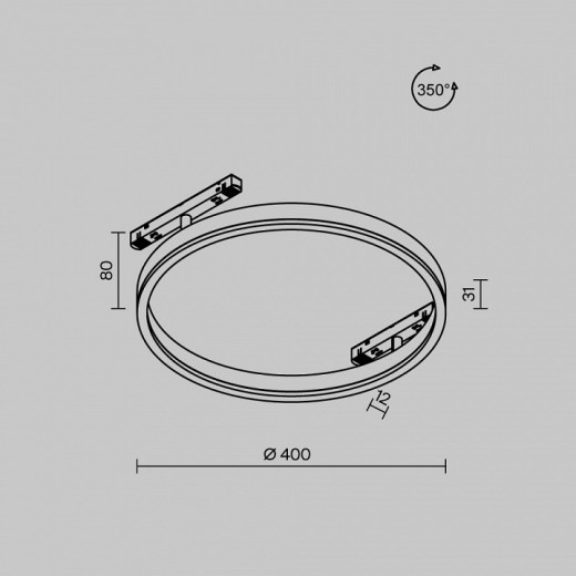 Накладной светильник Maytoni Rim TR227-2-24W3K-B