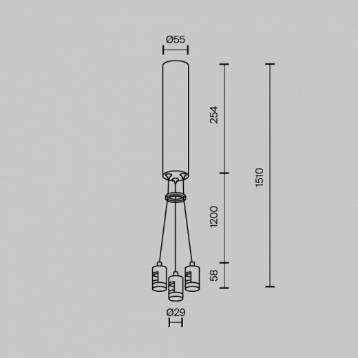 Подвес для трека Maytoni Accessories for tracks Flarity TRA154SW-BB-R-B