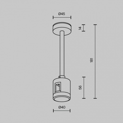 Основание на штанге Maytoni Accessories for tracks Flarity TRA156C-IPCL1-BS