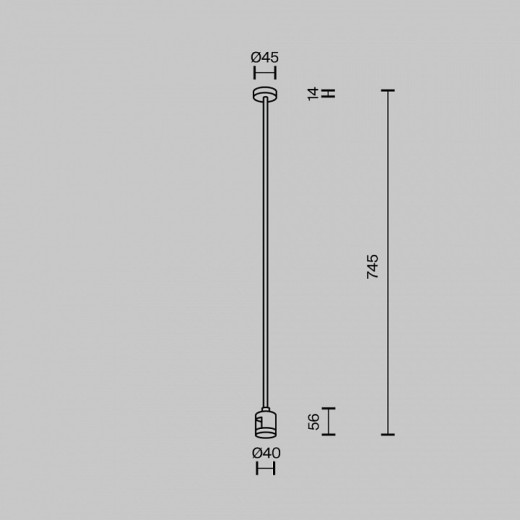 Основание на штанге Maytoni Accessories for tracks Flarity TRA159C-IPC1-PT