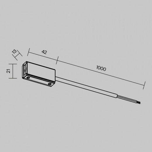 Токопровод концевой Maytoni Flexity TRA200B-11B-100