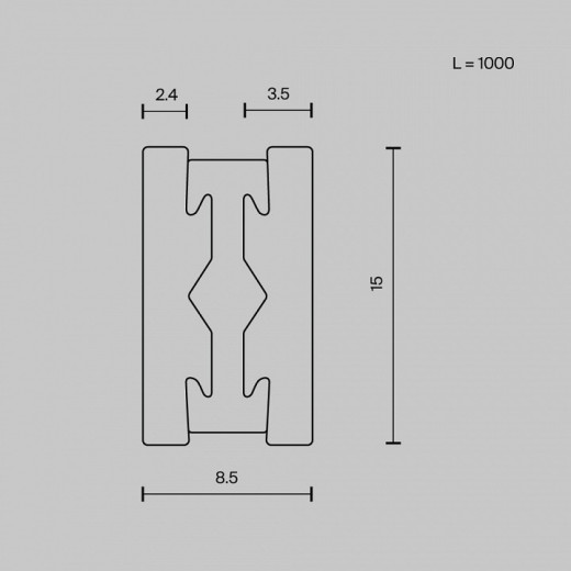 Трек накладной Maytoni Busbar trunkings Flarity TRX154-111BS