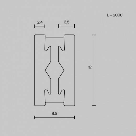 Трек накладной Maytoni Busbar trunkings Flarity TRX154-112BS