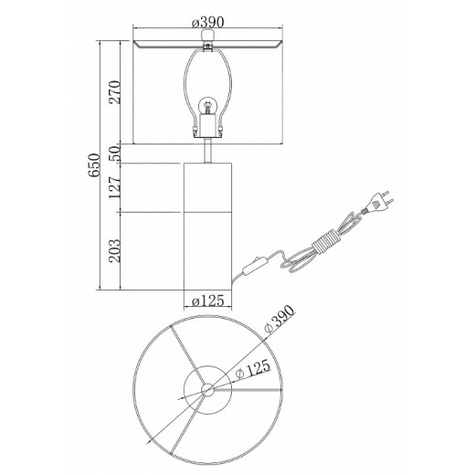 Настольная лампа декоративная Maytoni Bianco Z030TL-01BS