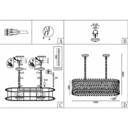 Подвесной светильник ST-Luce Fabio SL1170.303.12