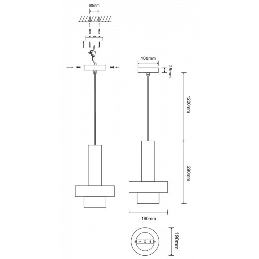 Подвесной светильник ST-Luce Pietra SL1210.403.01