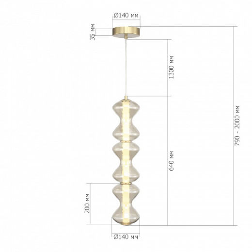 Подвесная люстра ST-Luce SPINE SL6136.213.01