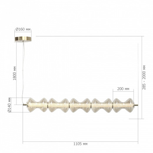 Подвесной светильник ST-Luce SPINE SL6136.243.01