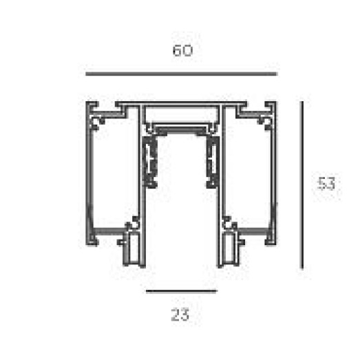 Профиль-держатель Technolight Slott 80004-2M-AR-BK, 80004-2M-BK