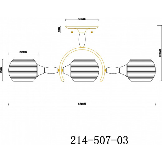 Люстра на штанге Velante  214-507-03