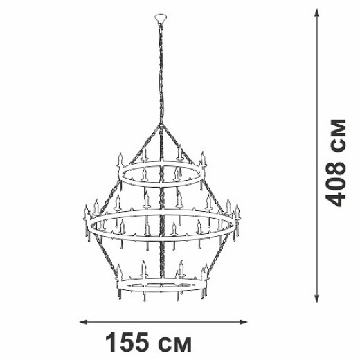 Подвесная люстра Vitaluce V1872 V1872-7/16+8+8
