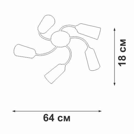 Потолочная люстра Vitaluce V2831 V2831-9/5PL