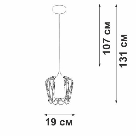 Подвесной светильник Vitaluce V2845 V2845-0/1S