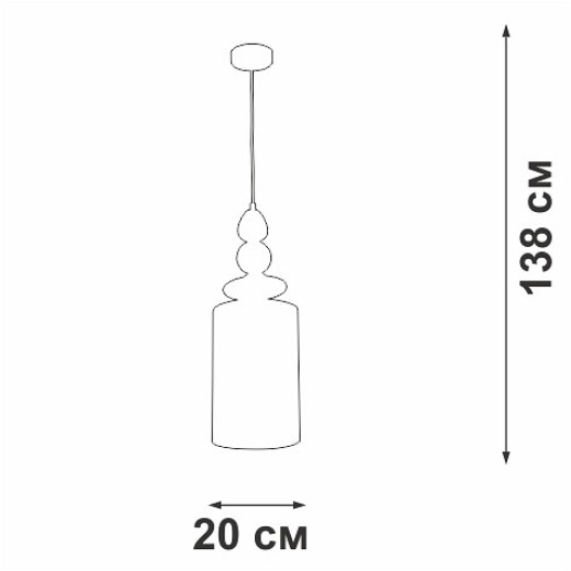 Подвесной светильник Vitaluce V2891 V2891-1/1S