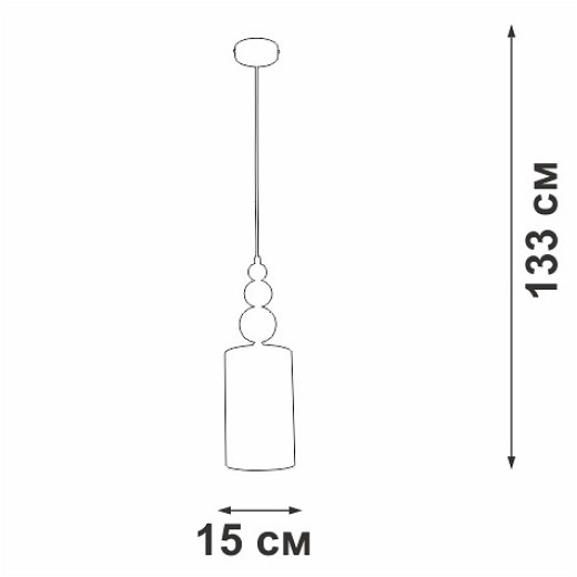 Подвесной светильник Vitaluce V2995 V2995-0/1S