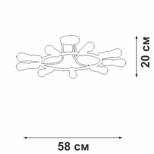 Потолочная люстра Vitaluce V3797 V3797-1/9PL