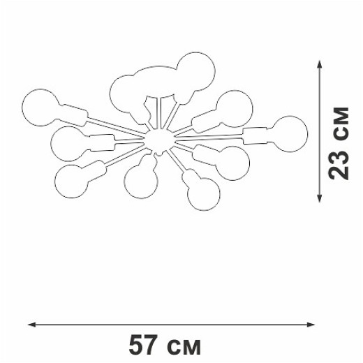 Люстра на штанге Vitaluce V4261 V4261-0/10PL