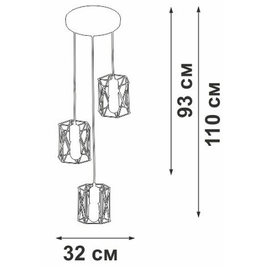 Подвесной светильник Vitaluce V4382 V43820-0/3S