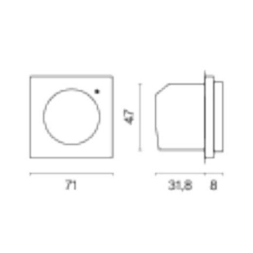 Терморегулятор электромеханический для теплого пола без рамки Voltum S70 VLS070105