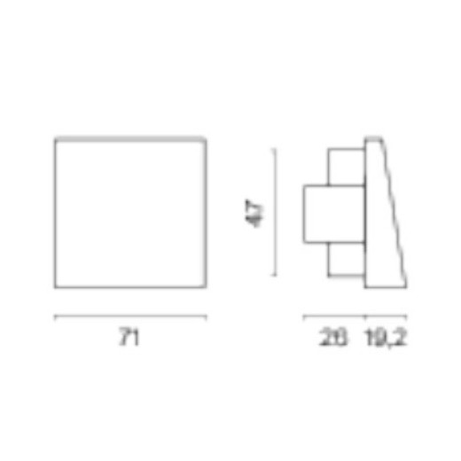 Розетка для вывод кабеля без рамки Voltum S70 VLS080204