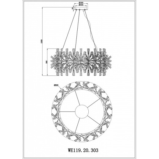 Подвесная люстра Wertmark Floriane WE119.20.303
