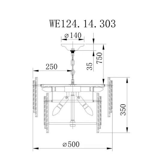 Подвесной светильник Wertmark Agati WE124.14.303