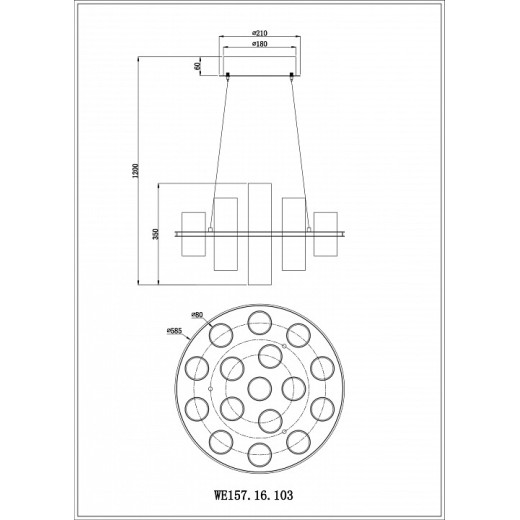Подвесная люстра Wertmark Paula WE157.16.103