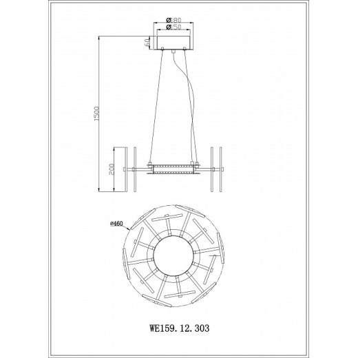 Подвесной светильник Wertmark Nicola WE159.12.303