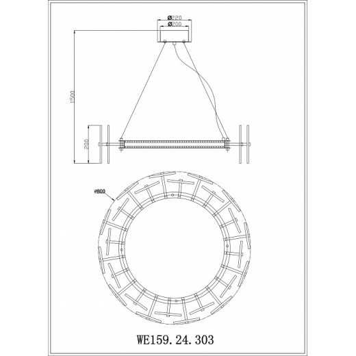 Подвесной светильник Wertmark Nicola WE159.24.303