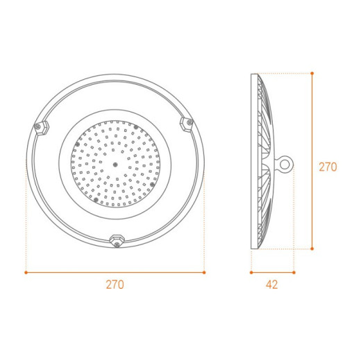 Встраиваемый светильник Wolta UFO UFO-100W/01
