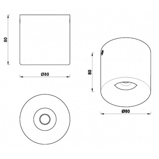 Накладной светильник iLedex Metrica 108-7W-D80-4000K-24DG-WH