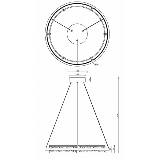 Подвесной светильник iLedex Meridian C4716-60 MBK