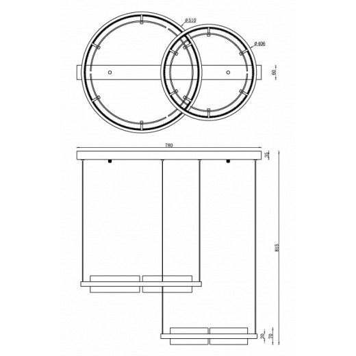 Подвесной светильник iLedex Meridian C4716-78 CR