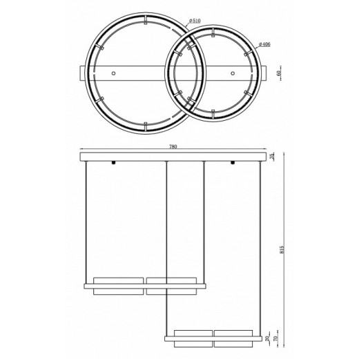 Подвесной светильник iLedex Meridian C4716-78 GD