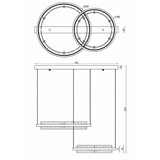 Подвесной светильник iLedex Meridian C4716-78 MBK